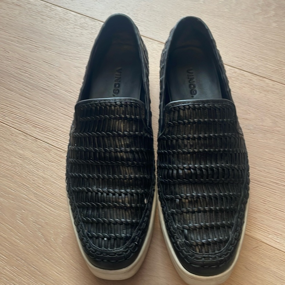 Vince Stafford Platform Sneaker Size 7 BLACK With Box And Dust Bag